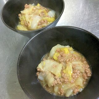 白菜と挽肉の中華風炒め